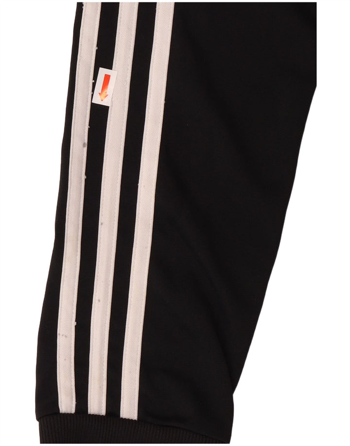 Adidas Mujer Primegreen Chándal Top Chaqueta Reino Unido 12/14 Mediano Negro Rayas