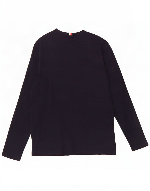 Tommy Hilfiger Mens Regular Fit Top Manga Larga Grande Azul Marino