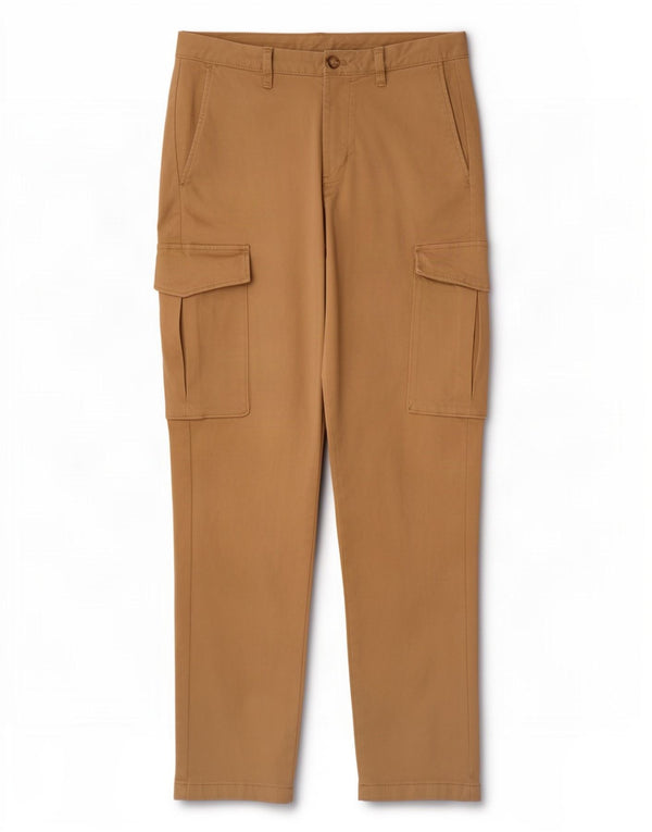 Zara Mens Slim Cargo Pantalones EU 38 Small W30 L27 Algodón Beige