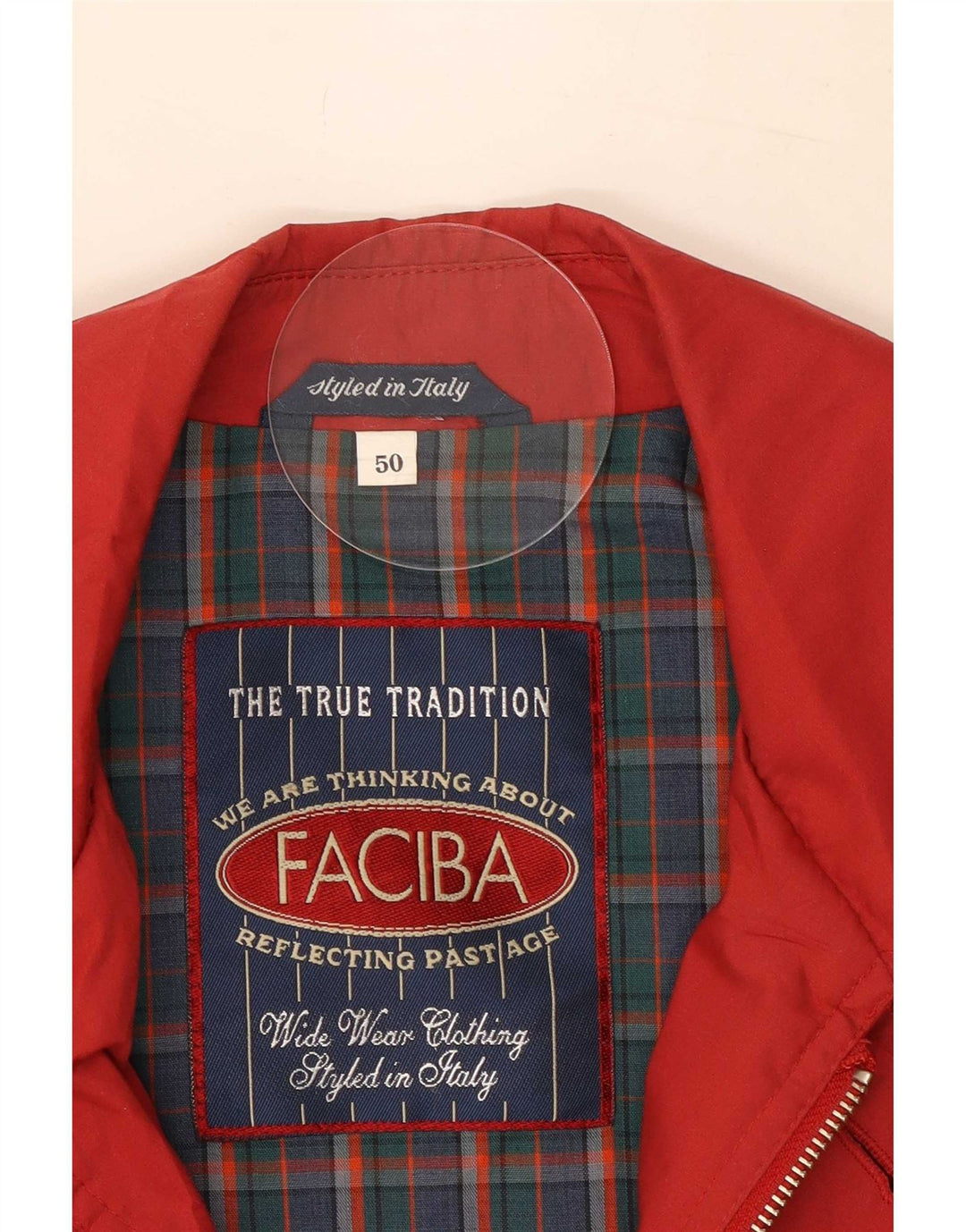 Faciba Chaqueta utilitaria para hombre IT 50 Poliéster rojo grande
