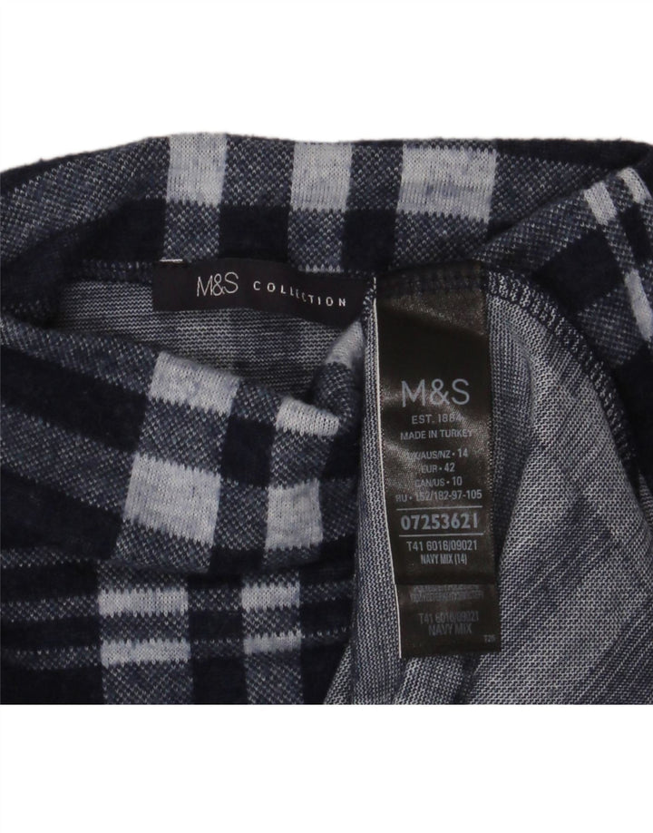 Marks & Spencer Jersey con Cuello Alto para Mujer UK 44 Grande Azul Marino