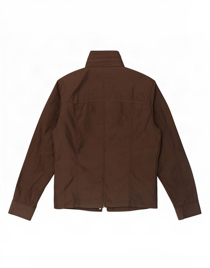 Zara Mens Utility Jacket UK 40 Large Marrón Poliéster