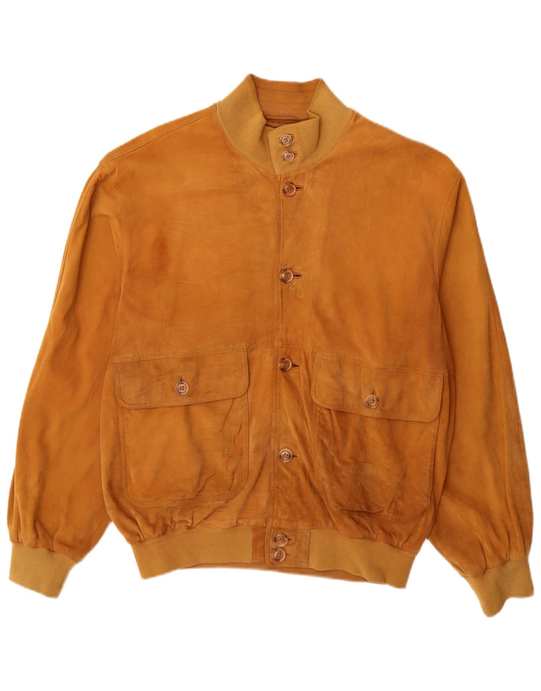 Luca D'altieri Chaqueta bomber de ante para hombre IT 50 Cuero beige grande