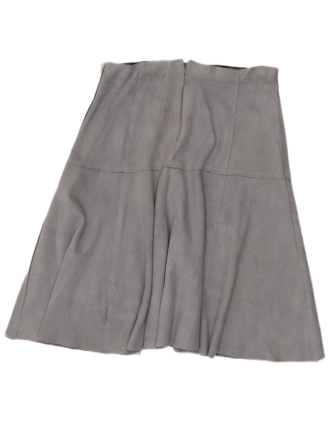 Zara Mujer Falda De Ante Grande W30 Azul