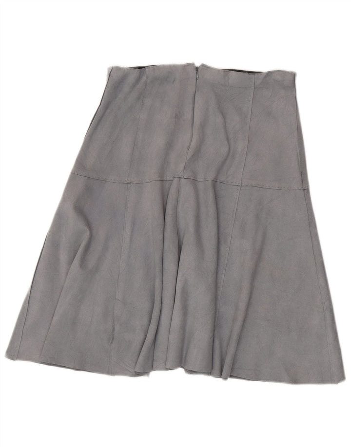 Zara Mujer Falda De Ante Grande W30 Azul