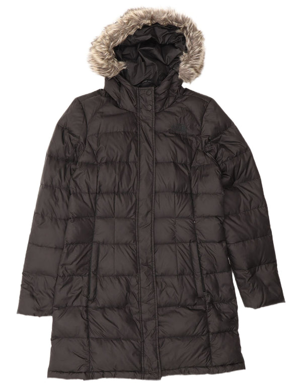 The North Face Abrigo acolchado con capucha para mujer UK 44 Medium Black Nylon