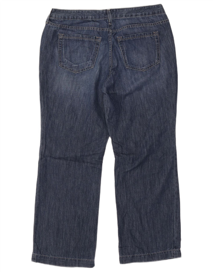 Eddie Bauer Jeans rectos con curvas para mujer US 12 Grande W35 L27 Algodón azul