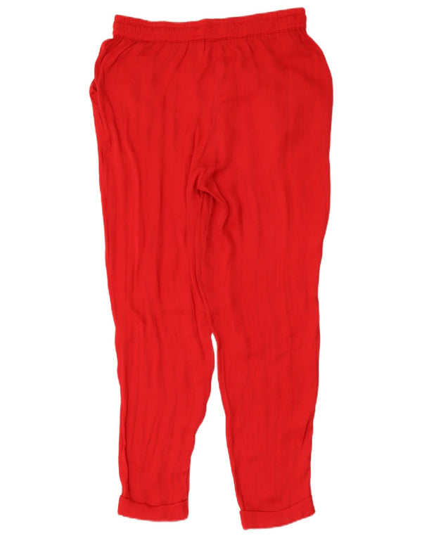 Zara Mujer Trafaluc Pantalones Cortos UK 12 Medium W28 L26 Rojo