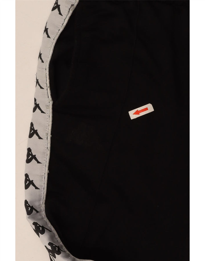 KAPPA Pantalones de chándal gráficos para mujer UK 8 Small Black Colourblock