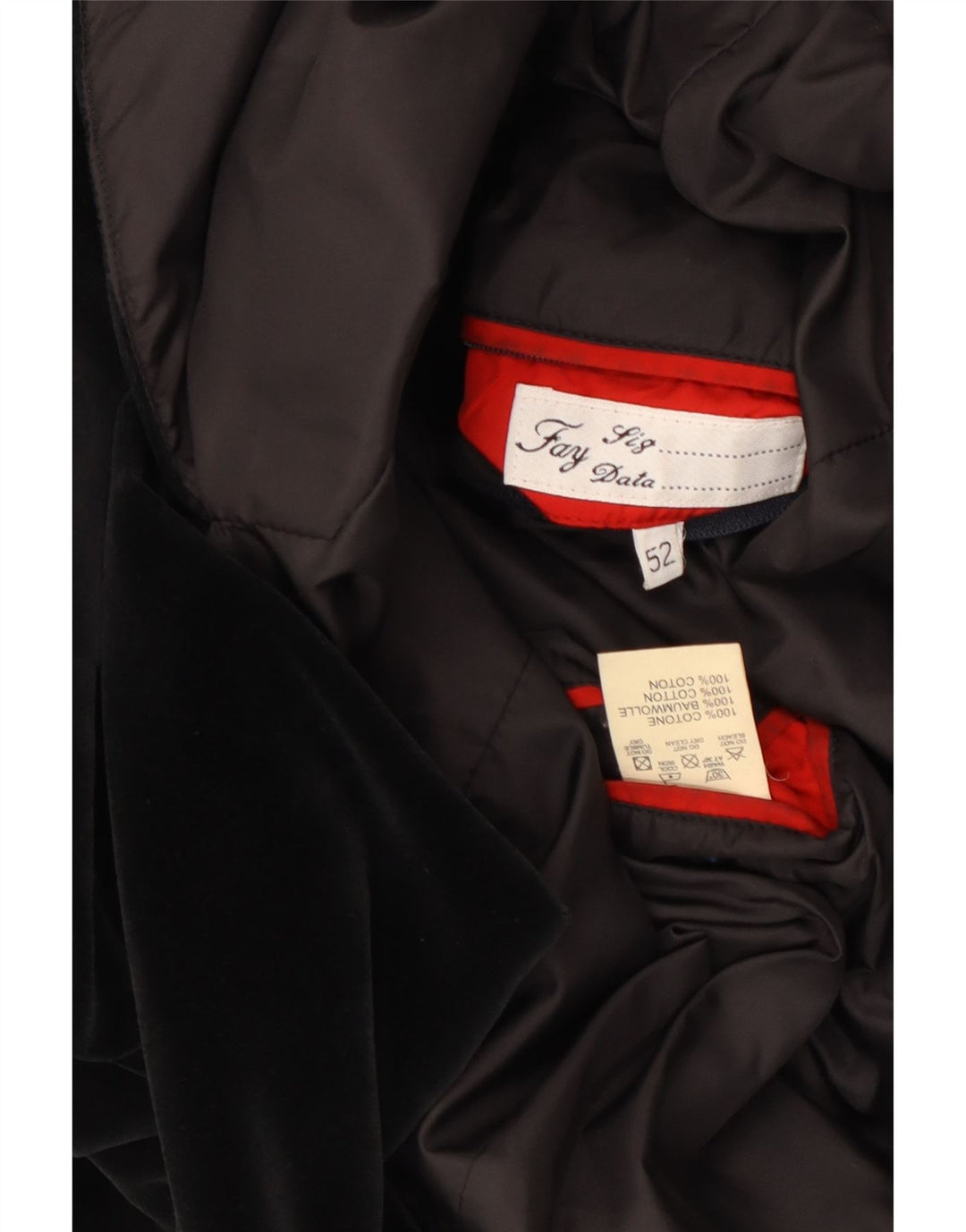 FAY Chaqueta tipo blazer de 3 botones para hombre IT 52 XL Algodón negro