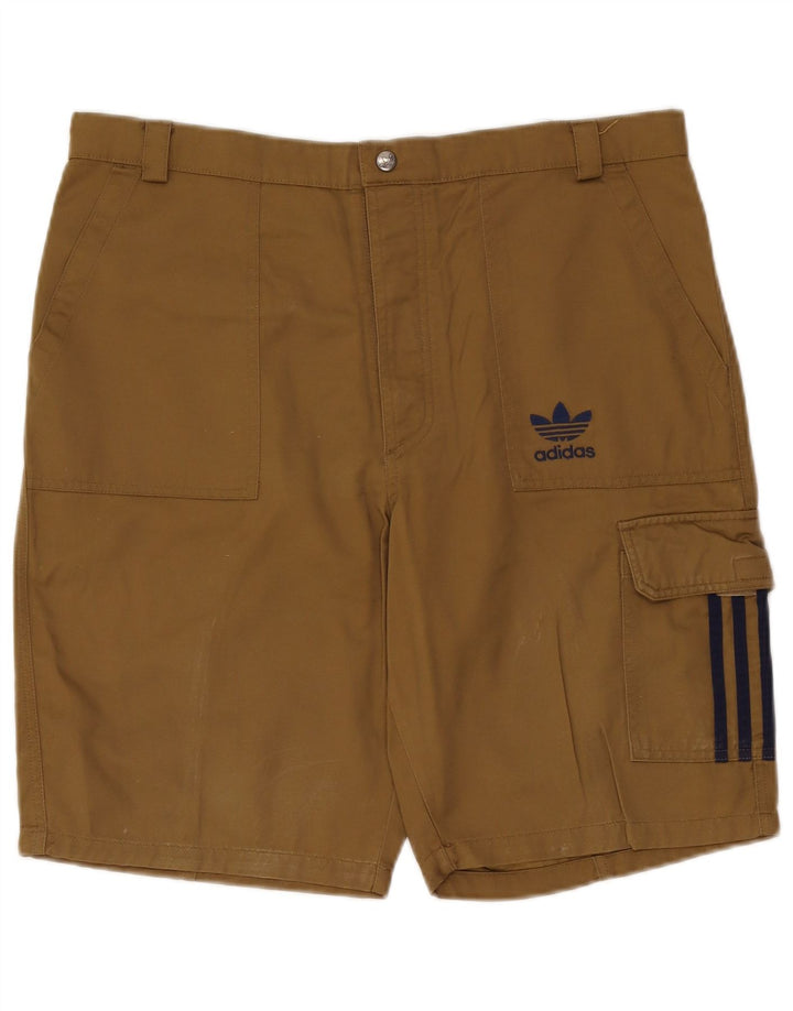 Adidas Mens Cargo Shorts Grande W36 Algodón Marrón