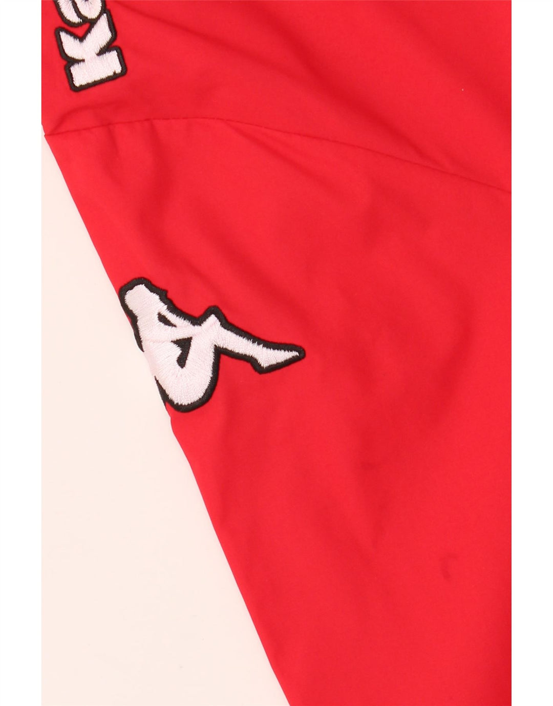 KAPPA Mens Zip Neck Jersey Chándal Top Pequeño Poliéster Rojo