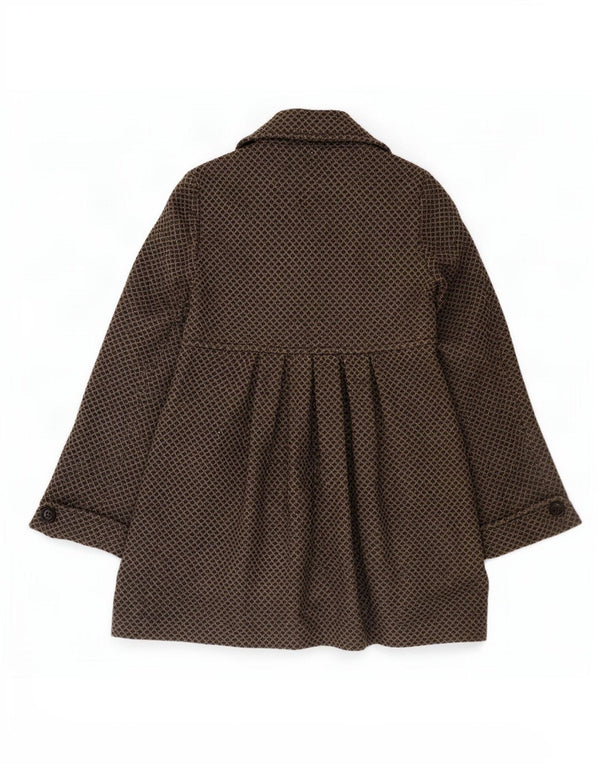 Abrigo cruzado para mujer Naf EU 36 Small Brown Lana geométrica