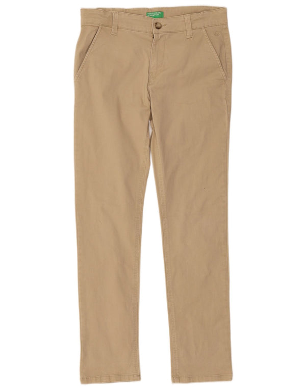 Benetton Pantalón Chino Slim para Niños 11-12 Años 2XL W30 L28 Algodón Beige