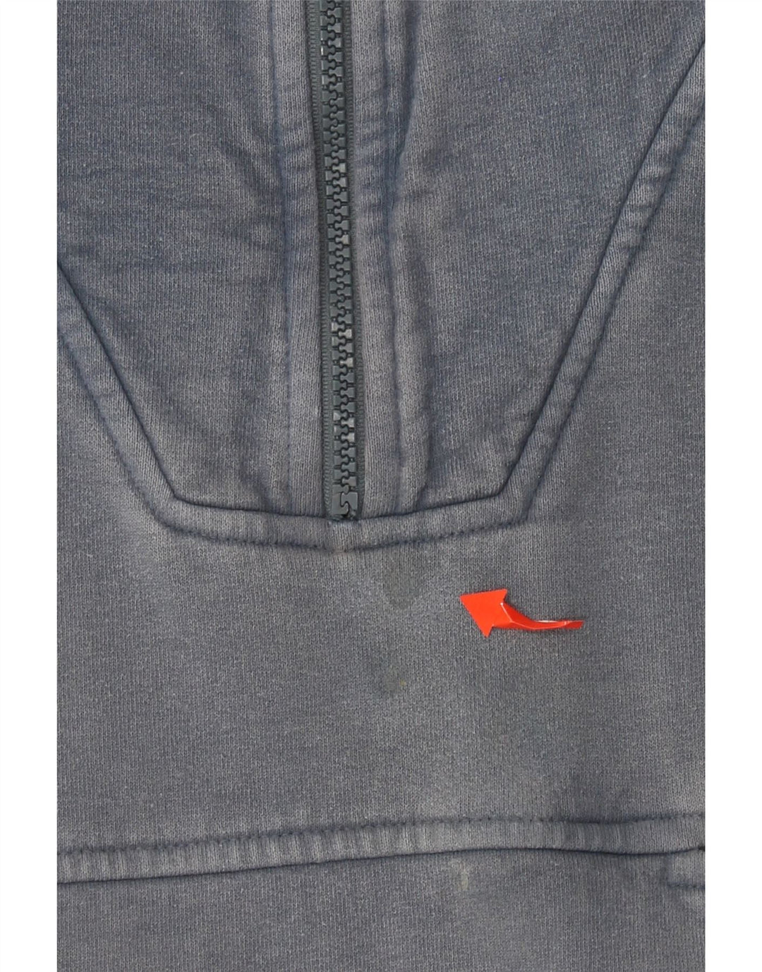 WEIRD FISH Sudadera con cuello y cremallera para hombre, jersey de algodón azul grande