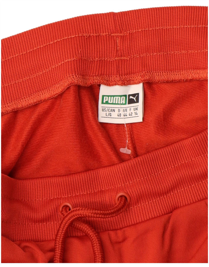 Puma Pantalones de chándal gráficos para mujer UK 14 Large Poliéster rojo