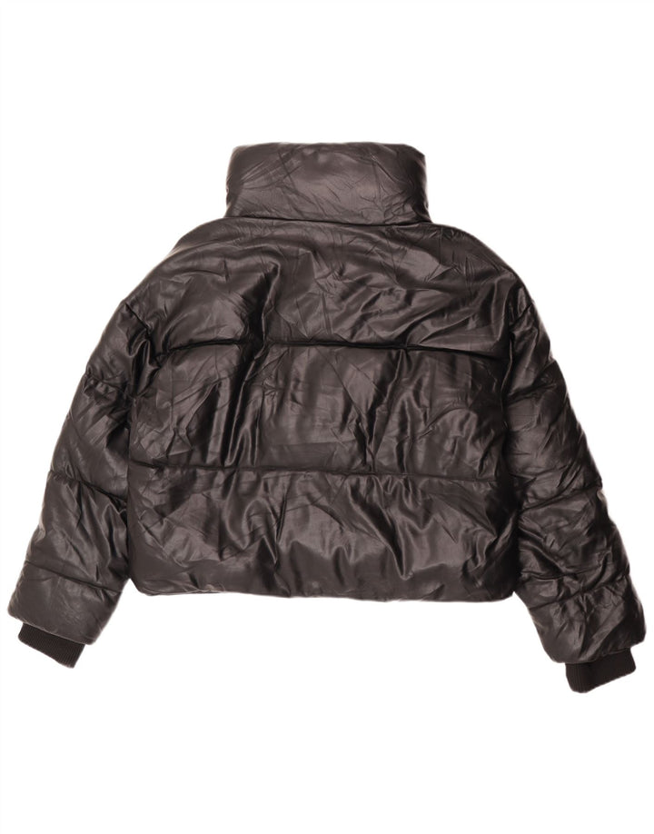 Zara Mujer Chaqueta Acolchada UK 46 Grande Poliéster Negro