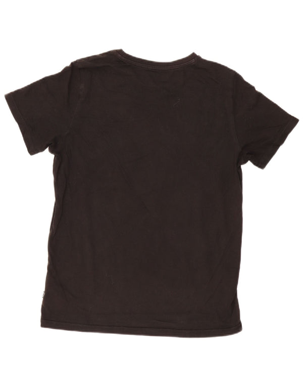 Puma - Camiseta gráfica para hombre, talla pequeña, algodón negro