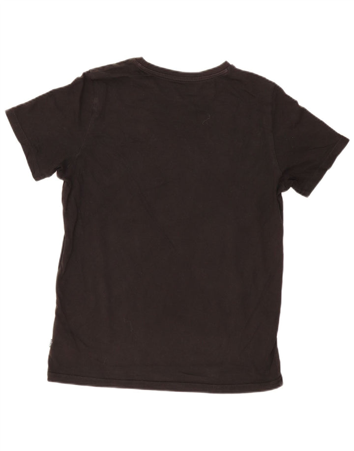 Puma - Camiseta gráfica para hombre, talla pequeña, algodón negro