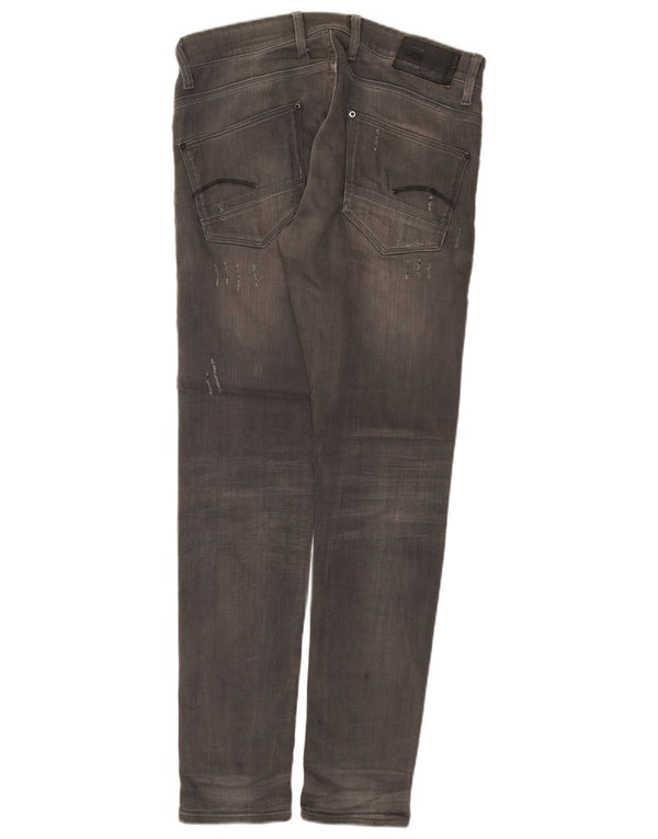G-Star Hombre Revend Vaqueros Super Slim Desgastados W32 L32 Algodón Gris