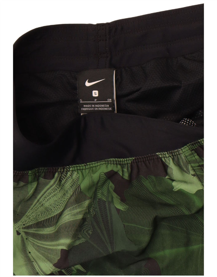 NIKE Shorts deportivos para hombre Small Green Floral Poliéster