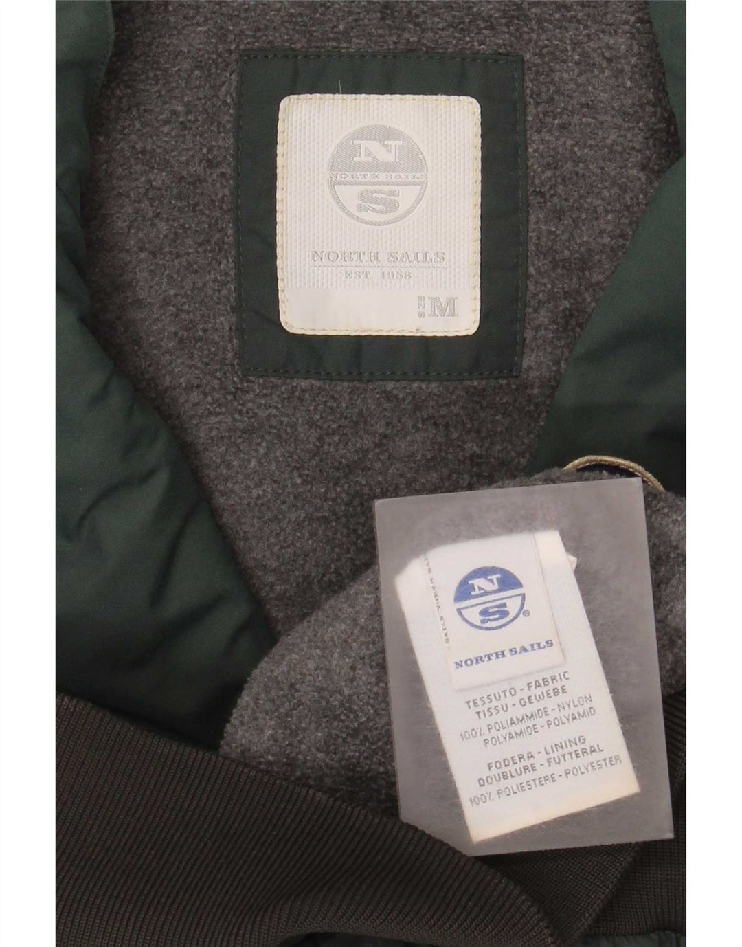 North Sails Chaqueta cortavientos bomber para hombre UK 38 Poliamida verde medio
