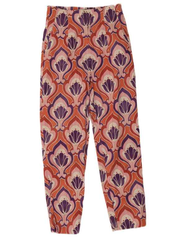 Zara Mujer Pantalones Casuales De Cintura Alta EU 34 2XS W24 L25 Multicolor