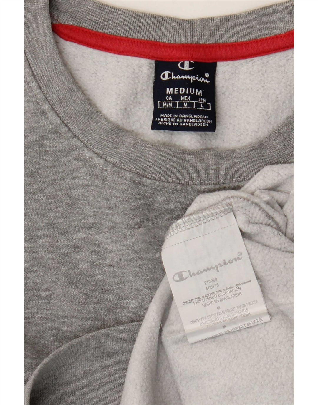 Champion Sudadera Jumper Gris Medio De Algodón Moteado