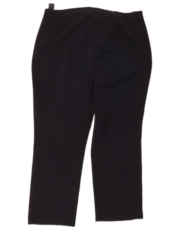 Marks & Spencer Pantalones cortos de cintura alta para mujer UK 44 Large W34 L26 Azul marino