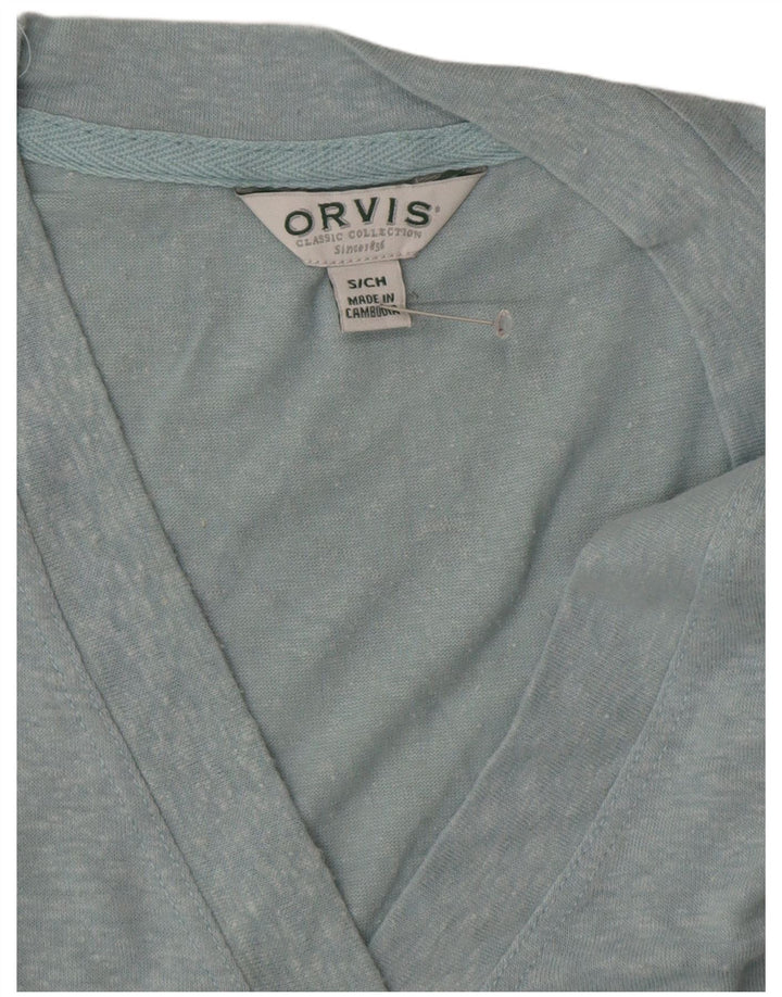 ORVIS Top extragrande para mujer manga 3/4 UK 10 Small Blue