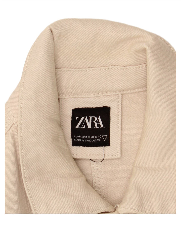 Zara Mens Utility Jacket UK 38 Algodón Beige Medio