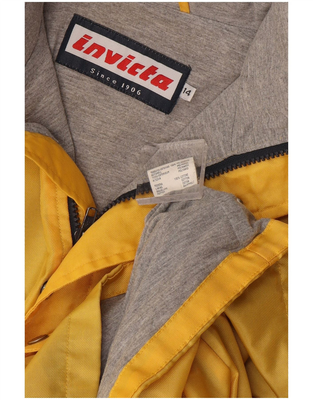 Invicta Chaqueta cortavientos gráfica para mujer Reino Unido 40 Grande Poliamida amarilla