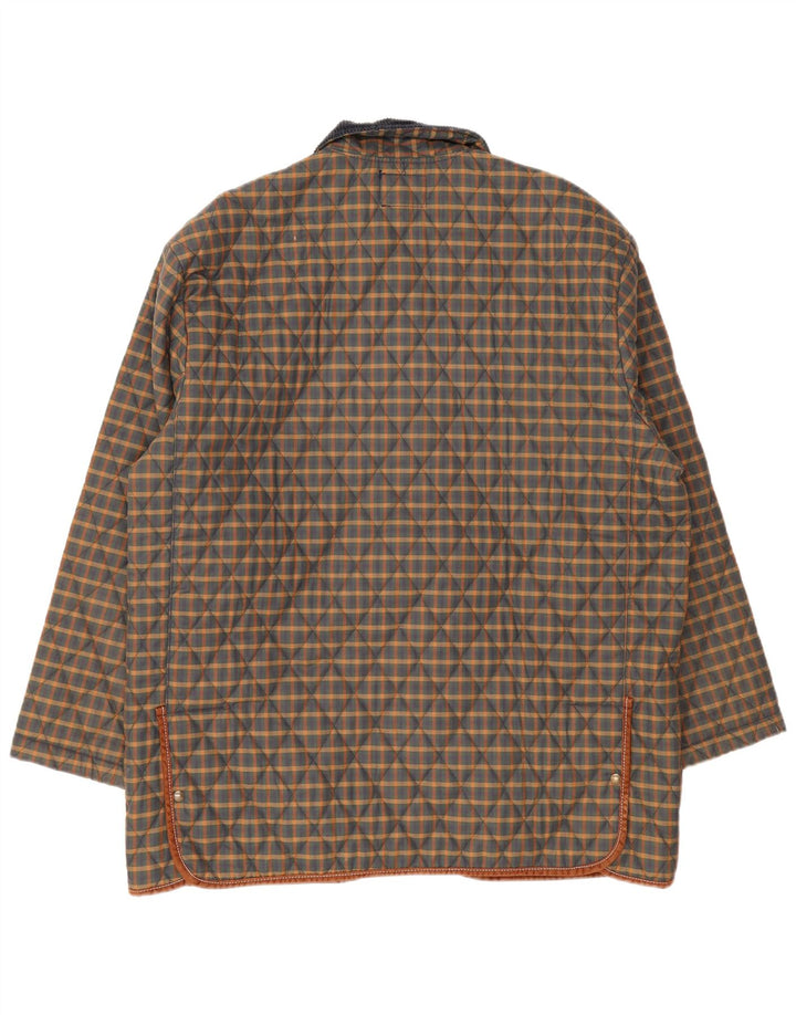 Derby Saddlery Chaqueta acolchada para hombre UK 42 XL Poliéster a cuadros multicolor