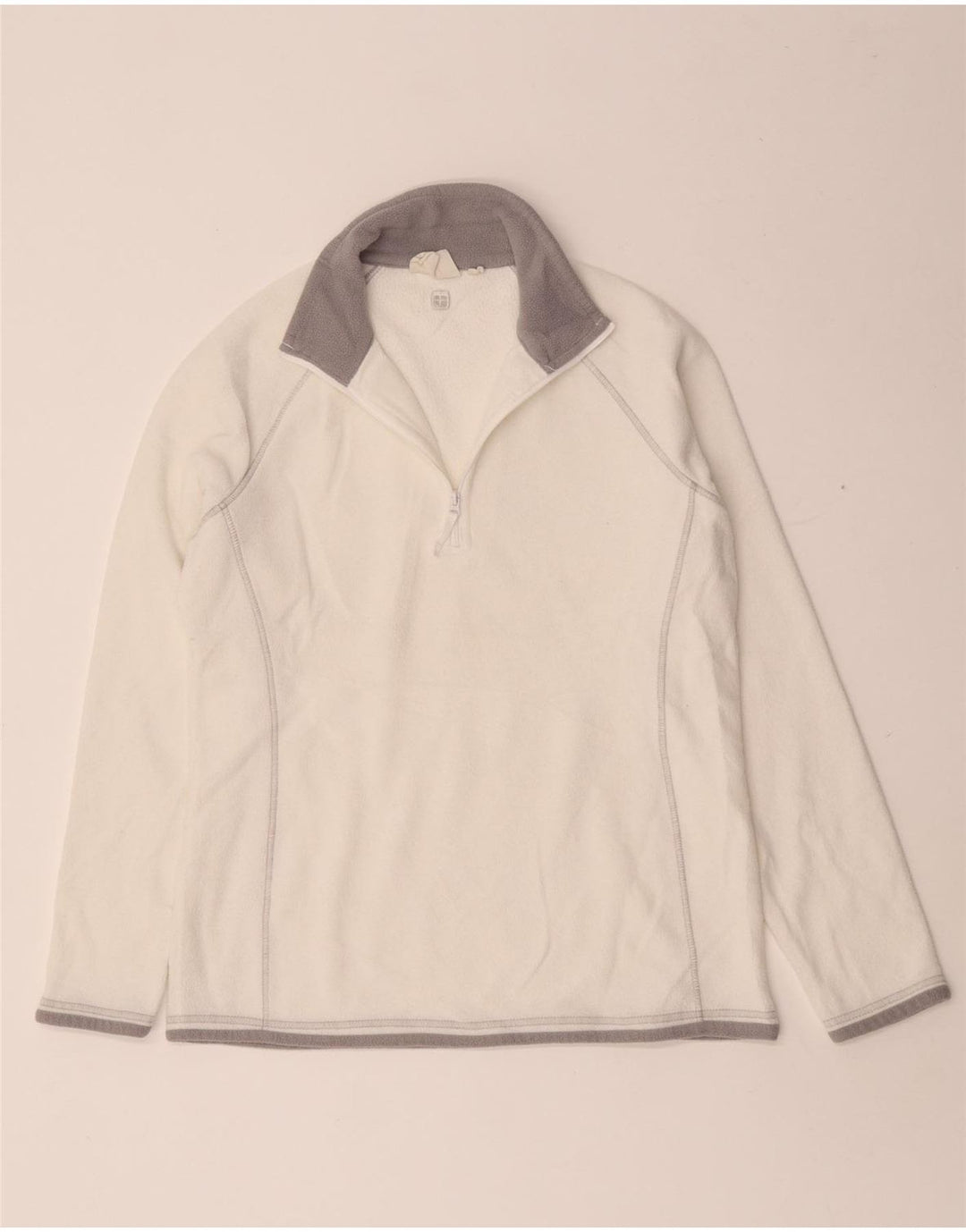 Jersey de forro polar con cremallera y cuello para mujer de Mountain Warehouse UK 40 Medium White