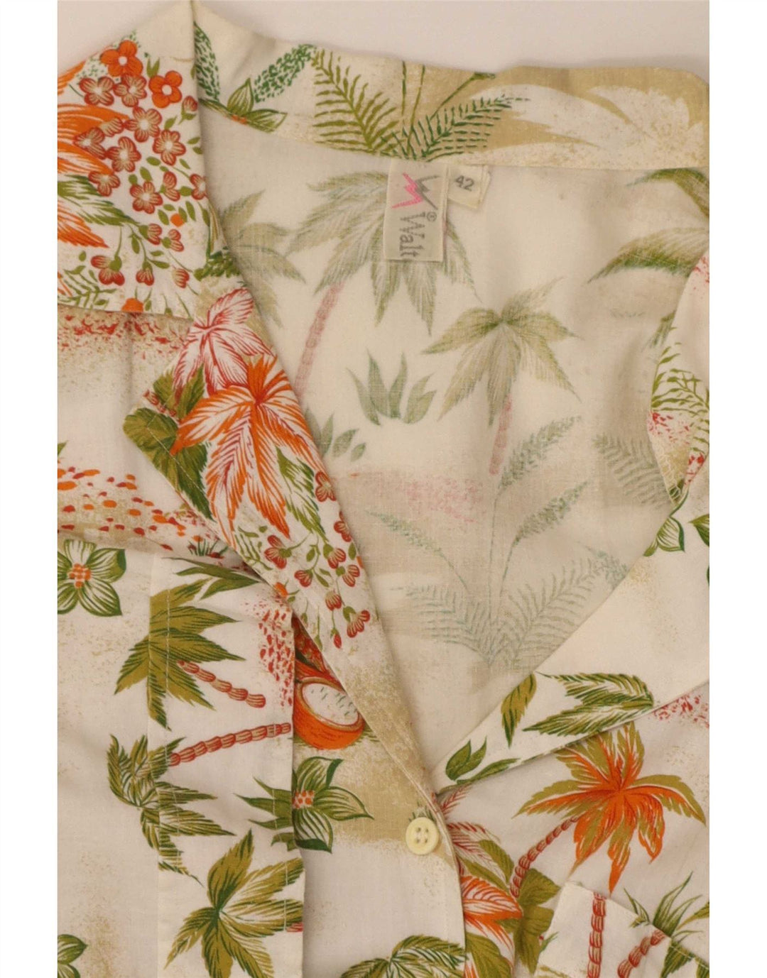 Camisa hawaiana vintage para mujer IT 42 Mediana Multicolor Floral