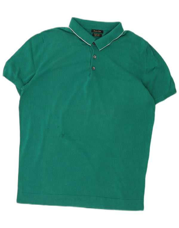 Massimo Dutti Mens Polo Shirt Large Green