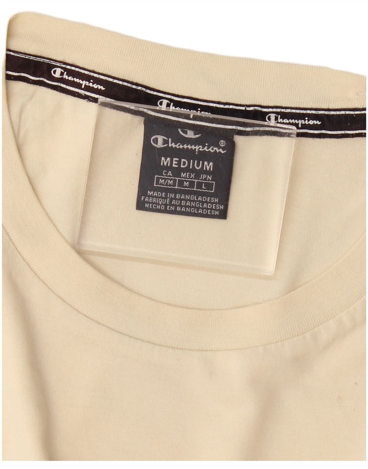 CHAMPION Mens T-Shirt Top Medium Beige