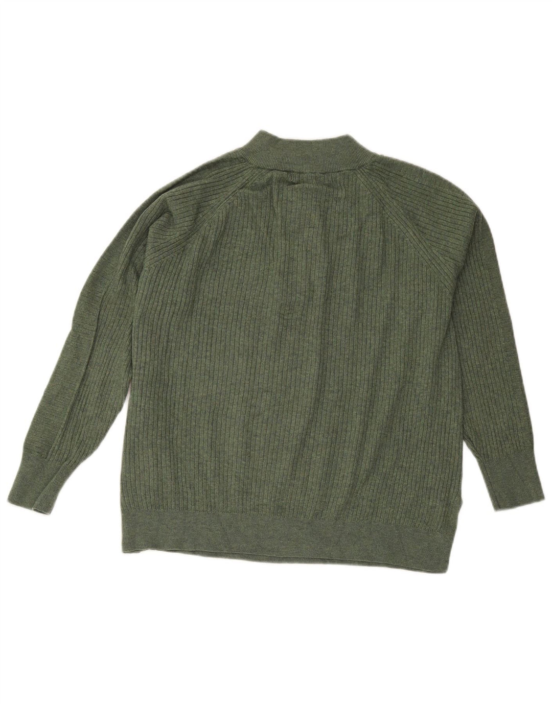 Marks & Spencer - Jersey con cuello y cremallera para mujer, talla 40, color verde