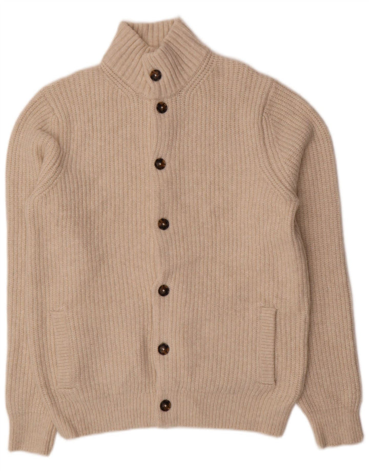 Marks & Spencer - Cárdigan para hombre de lana beige medio