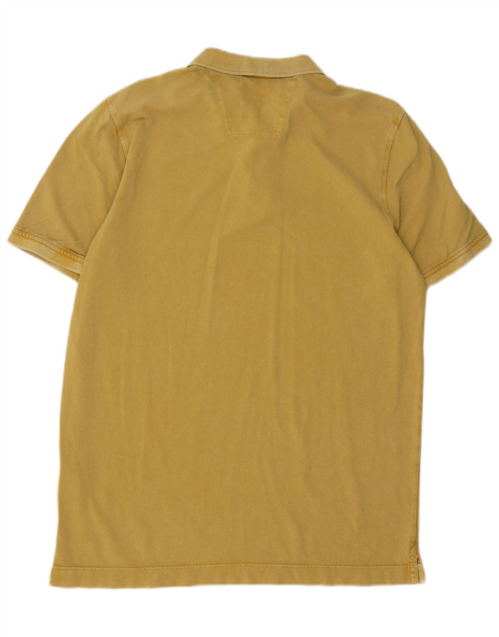 Camel Active Polo teñido en bruto para hombre, algodón amarillo grande