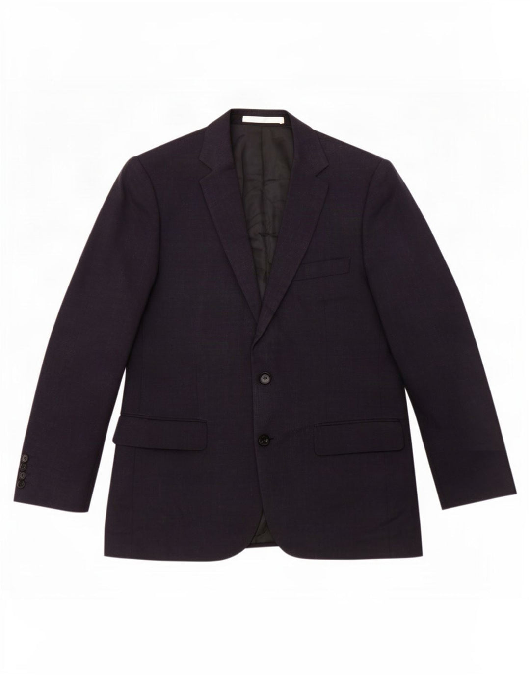 Marks & Spencer Chaqueta tipo blazer con 2 botones para hombre, talla 40, lana azul marino mediana