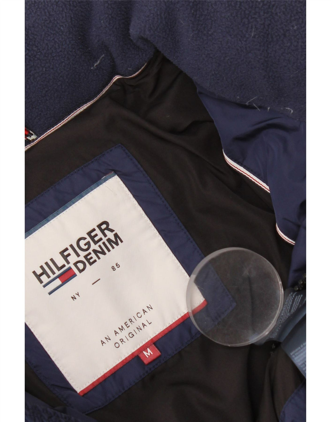 Tommy Hilfiger Chaqueta acolchada para hombre UK 38 Medium Azul marino Nylon