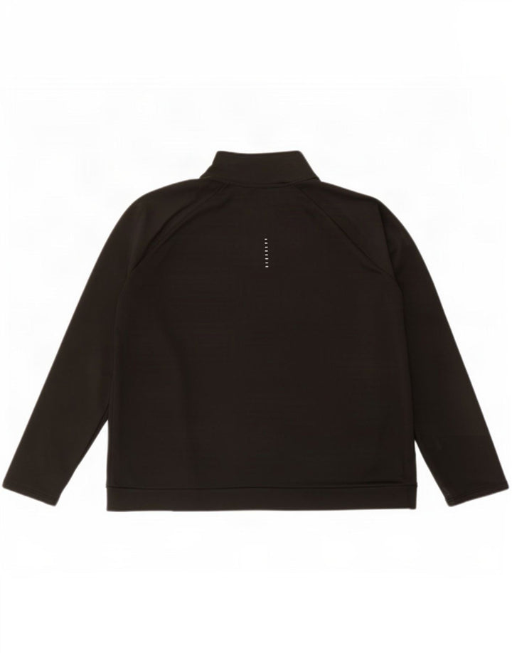 Nike Dri Fit - Chándal con cremallera y cuello para hombre, talla XL, poliéster negro