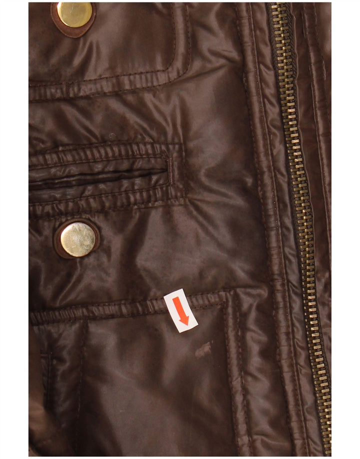 Fay Chaqueta Acolchada Mujer UK 10 Small Marrón Poliamida