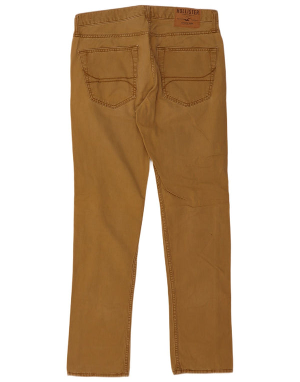 Pantalones Hollister Hombre Slim Casual W32 L32 Algodón Beige