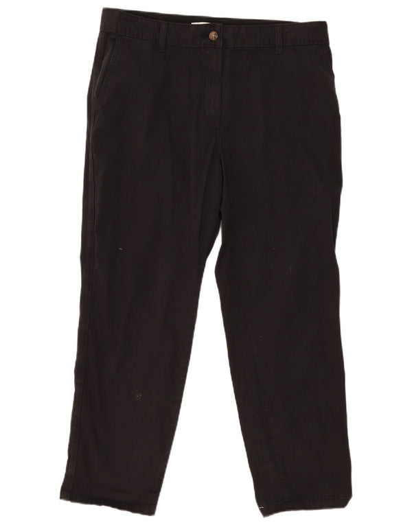 Marks & Spencer Pantalones chinos rectos para mujer UK 40 Large W36 L27 Negro
