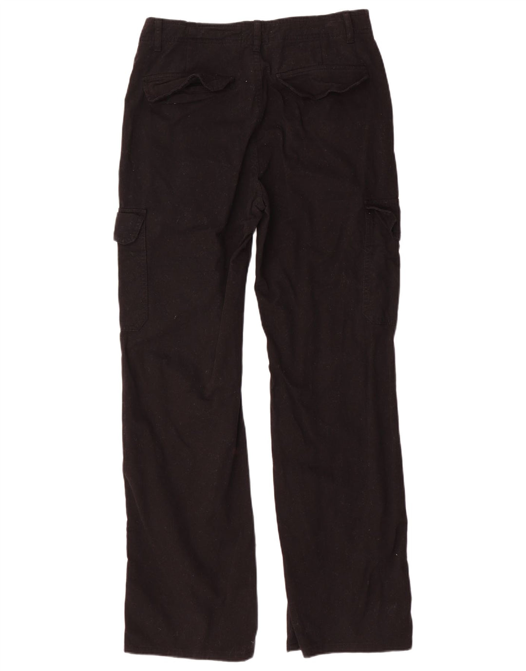 Zara Mujer Pantalón Cargo Recto EU 40 Medium W30 L31 Algodón Negro