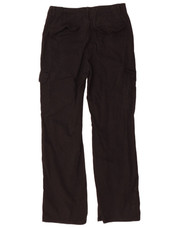 Zara Mujer Pantalón Cargo Recto EU 40 Medium W30 L31 Algodón Negro