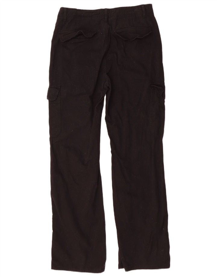 Zara Mujer Pantalón Cargo Recto EU 40 Medium W30 L31 Algodón Negro
