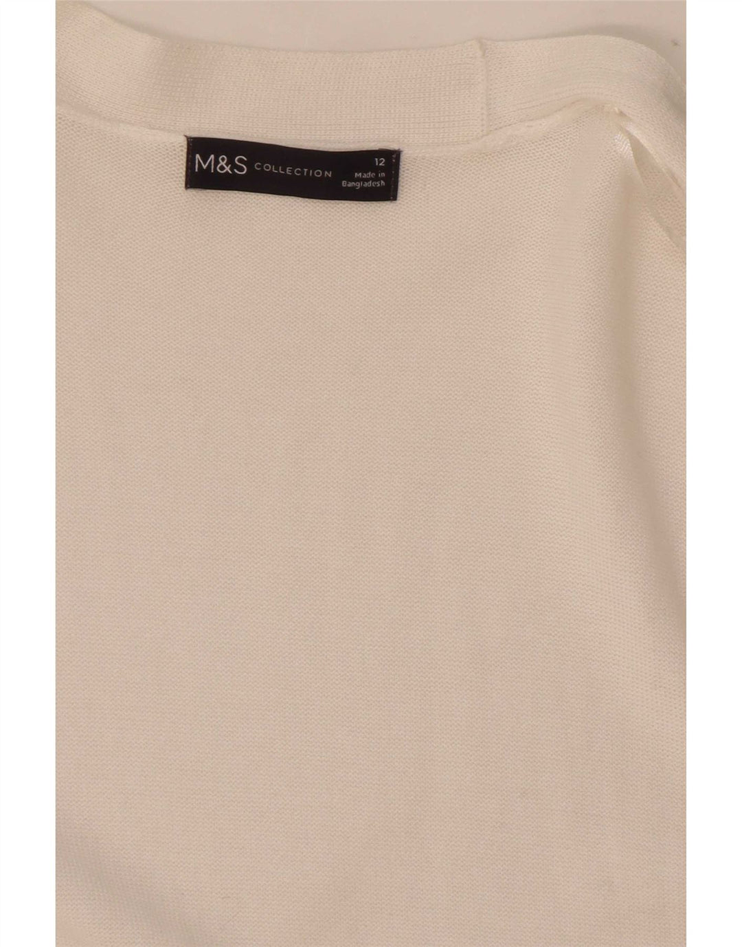 Marks & Spencer - Cárdigan abierto para mujer, talla 40, talla mediana, color blanco